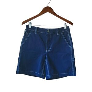 TNA Aritzia Greenwich 7 Inseam Navy Blue Carpenter Utility Supply Shorts 6